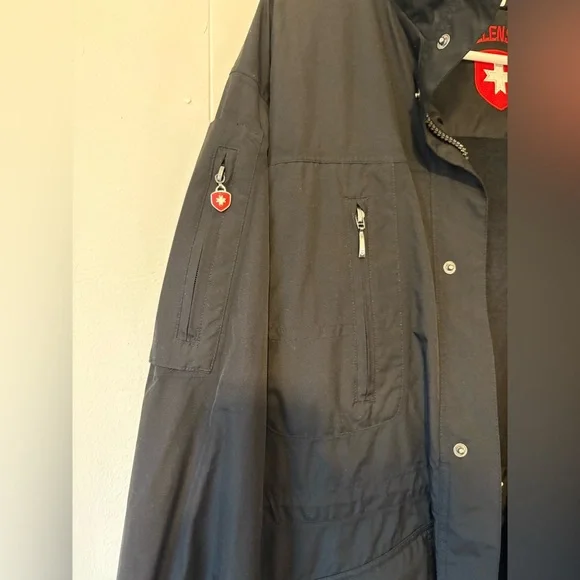 Wellensteyn Golfjackle Black Hooded Full Zip Pockets size M Mens Jackets & Coats